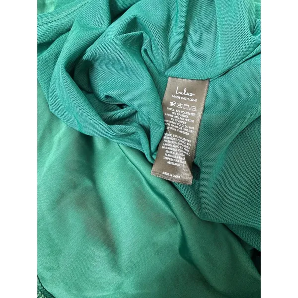 Lulus Emerald Green Ruched Maxi Dress XS - Image 7