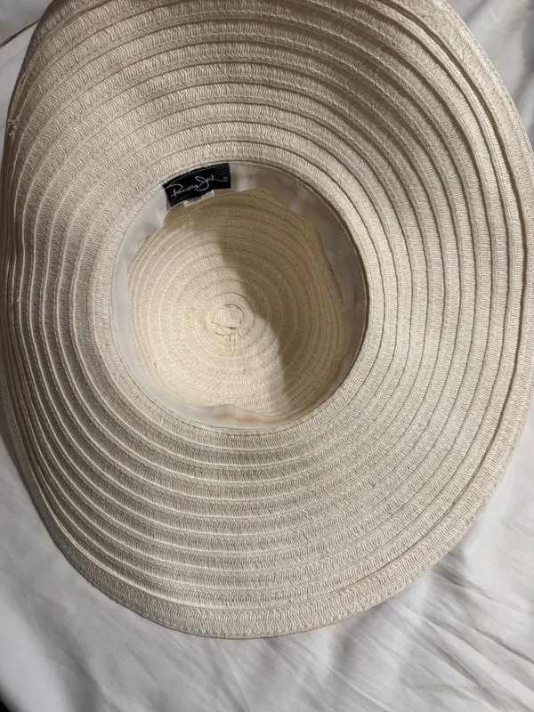 Panama Jack Cream Straw Sun Hat Wide Brim Floppy Summer Beach Resort - Image 2