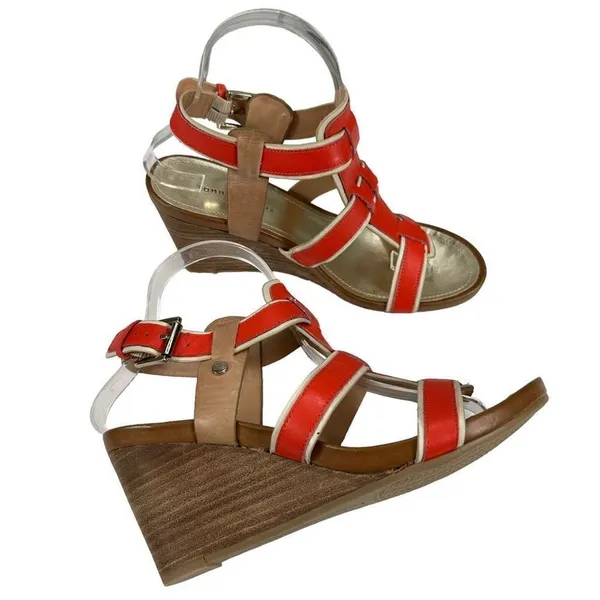 Tommy Hilfiger Women’s Leather Gladiator Wedge Sandals - Image 7