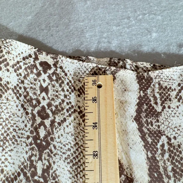 1397 |‎ White House Black Market Snake Print Cocktail Slip Dress Brown Womens M - Image 6