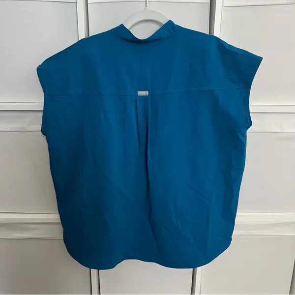 FIGS Blue Scrub Top - Image 3