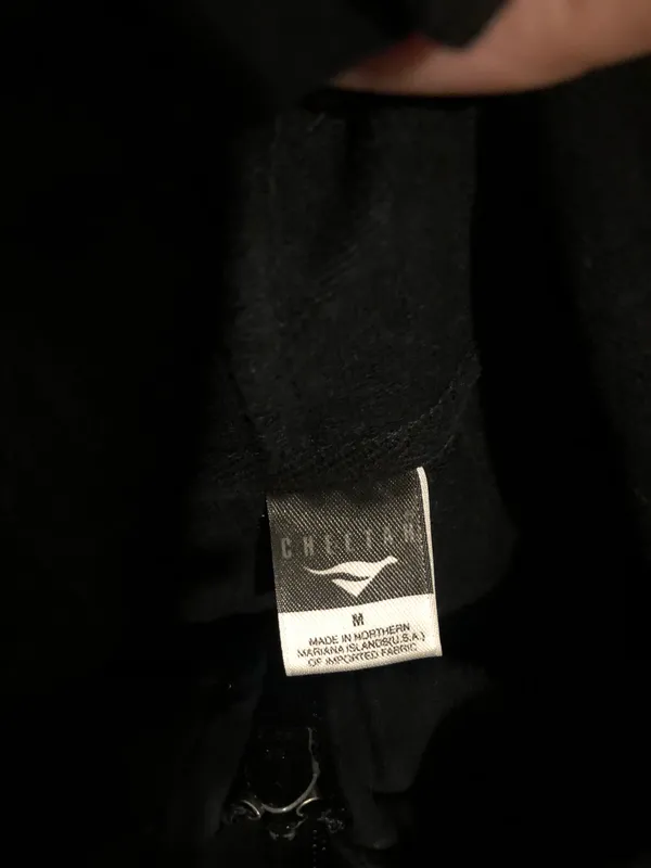 Black Zip Up Hoodie Size M - Image 3