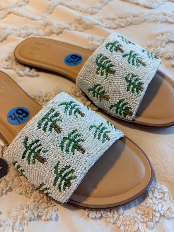 Haute Hippie Palm Beaded Slides - Image 3