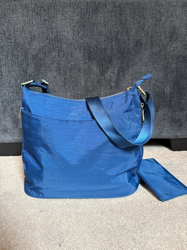 Baggallini Blue Nylon Helsinki Zipper Top Crossbody Bag - Image 2