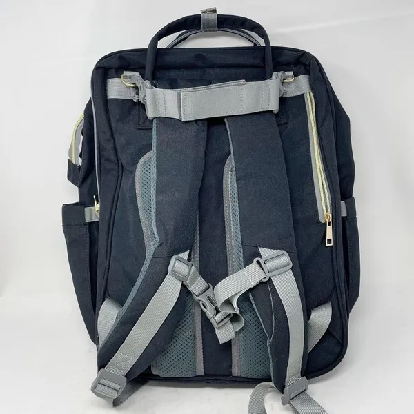 Hot Best Backpack Diaper bag Convertible Changing Pad Black Grey - Image 6