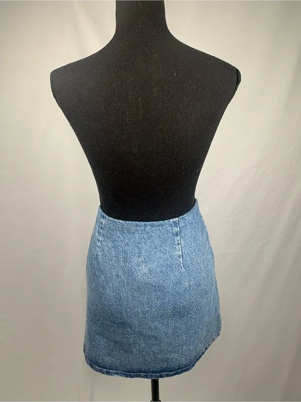 Denim Mini Skirt Pleated H&M Blue - Image 6