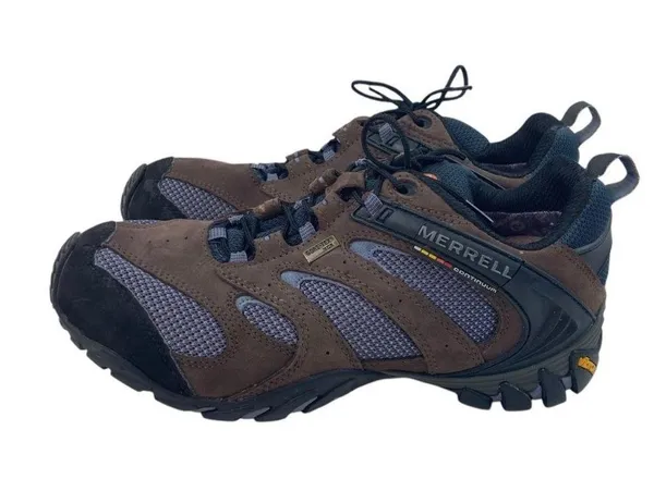 Merrell Performance Shoes Womens Size 9.5 Brown Blue Mesh Hiking Lace Up Sneaker - Image 8