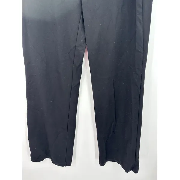 Willit Womens Black Sailor Button‎ Wide Leg Stretch Dress Pants XL High Rise - Image 5
