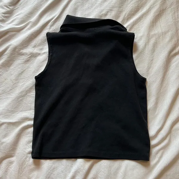 Brandy Melville Black  Collared Tank Top - Image 2