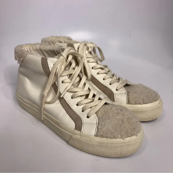 Madewell sidewalk Hightop Sneakers white leather casual unisex women’s‎ size 7.5 - Image 4
