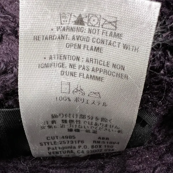 Patagonia Synchilla Fleece Jacket Full‎ Zip Soft Plush Purple Womens Medium - Image 5