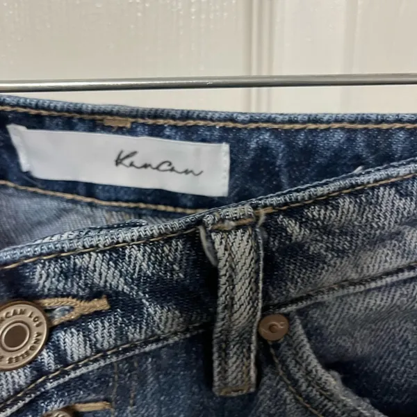 Kancan Jovana ultra‎ high rise distressed cuff button fly jean shorts size 27 - Image 5