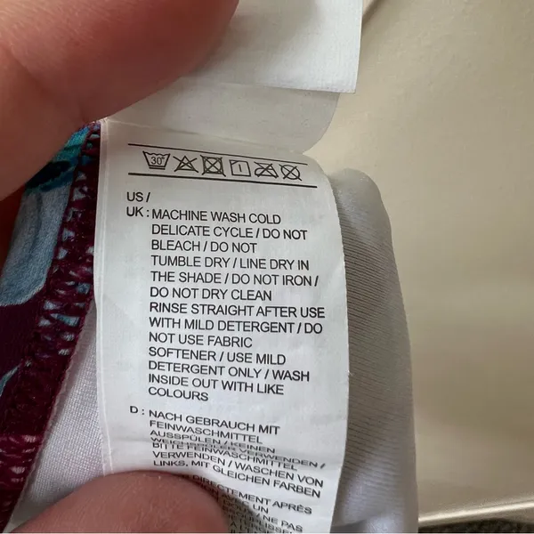 Cupshe‎ Purple Floral Women’s Bikini Bottom With Ties On Side Size Medium - Image 8