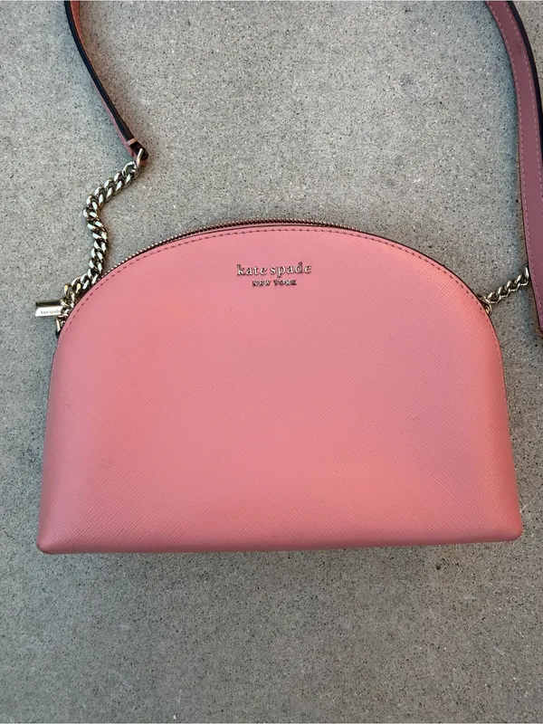 Kate Spade Mini Dusty Pink Crossbody Purse with Gold Hardware - Image 2