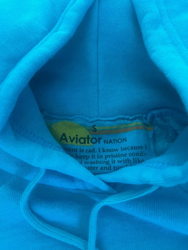 RARE Aviator Nation Bolt Stitch 5 Stripe Hoodie - Image 2
