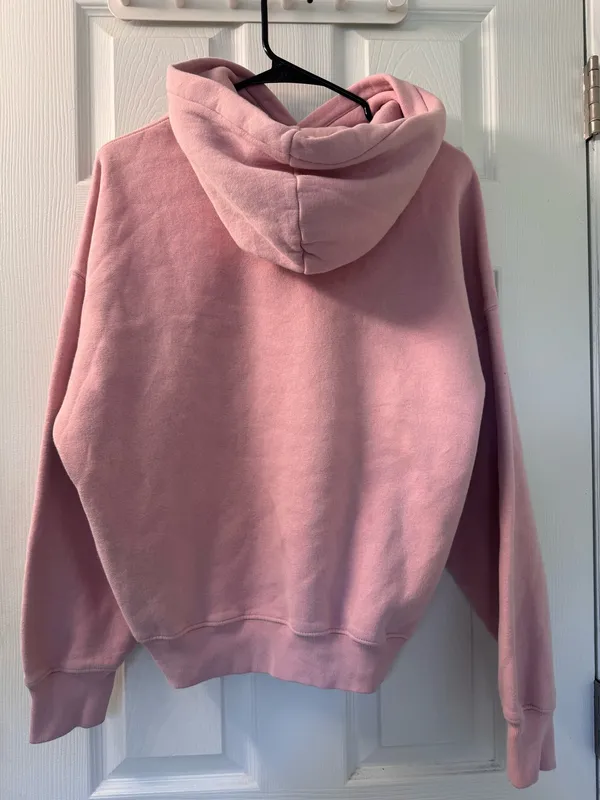 Abercrombie Sunday Hoodie Soft Essentials Cropped Mauve Pink S - Image 3