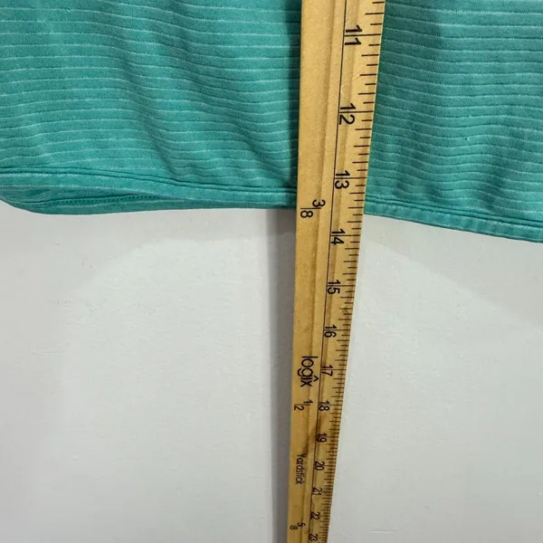 Lija Skort Women Large Teal Striped Athletic Tennis Golf‎ Skirt Side Pocket - Image 6