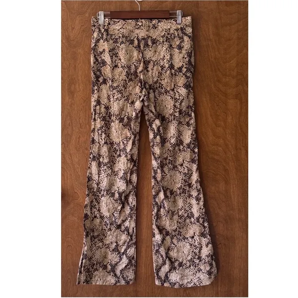 Zara sz S Reptile Printed Flare Wide Leg Pants - Image 5