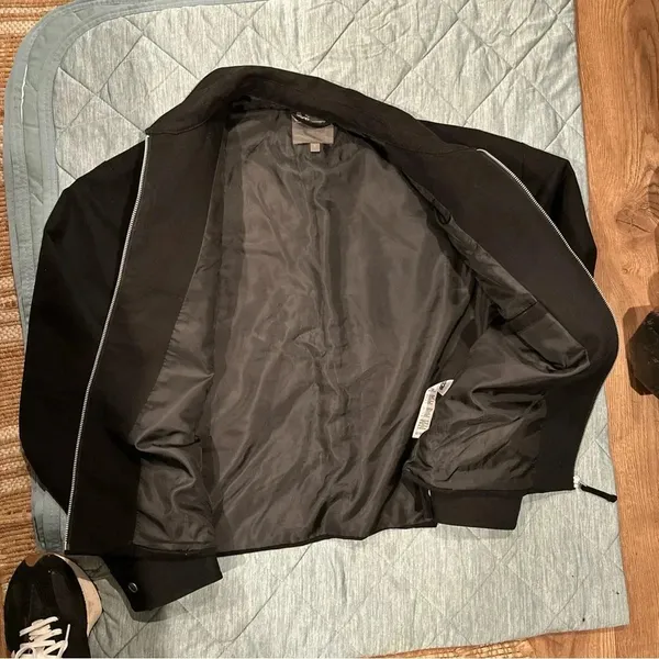 Asos Womens Jacket Small Black Color Zipper 2big Pockets - Image 5