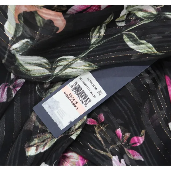 NWT Rachel by Rachel Roy Belted Chiffon Midi Dress Cascade Garden Black Multi 10 - Image 6