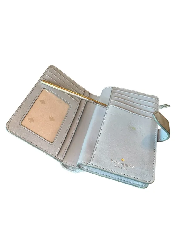 Kate Spade New York Gray Quilted Zip Around Wallet Bifold Organizer - Image 8