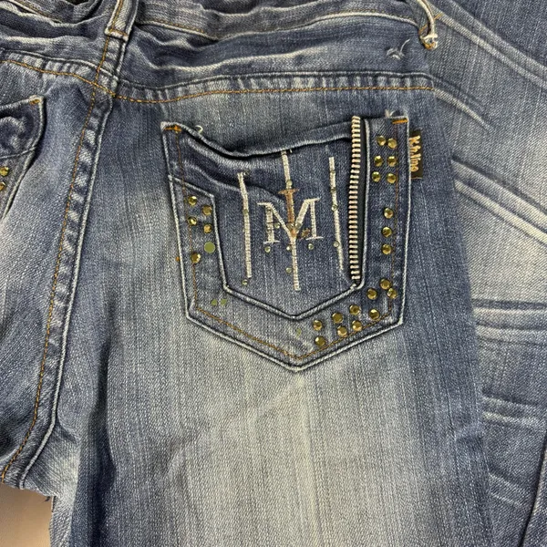 True Religion Y2K Denim Jeans with Gold Accents - Image 8