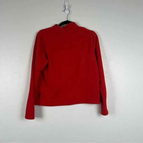 L.L. Bean‎ Vintage 1/4 Zip Fleece Pullover Red Sz M - Image 5