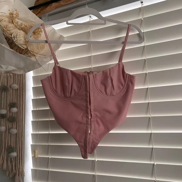 Peppermayo Maggie Pink bustier tank | size 4 nwt coquette romantic - Image 2