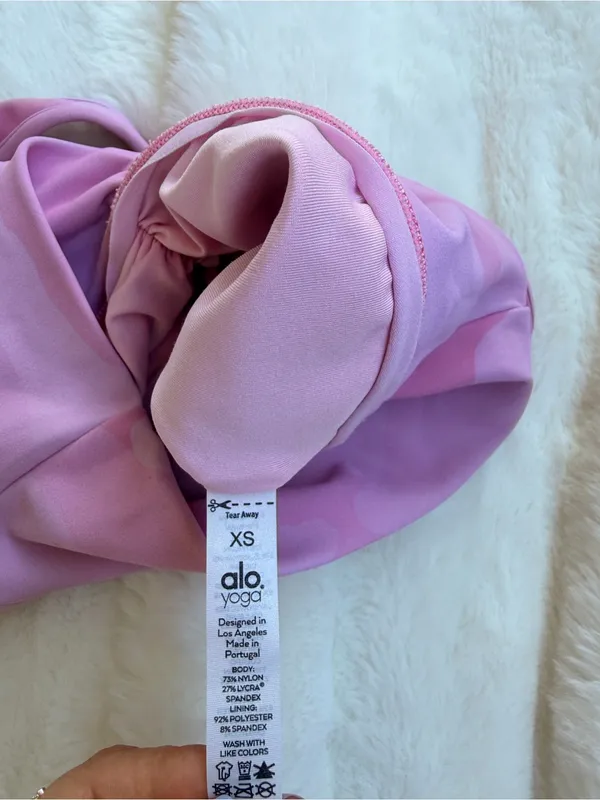 ALO Yoga Pink Camouflage Sports Bra - Image 4