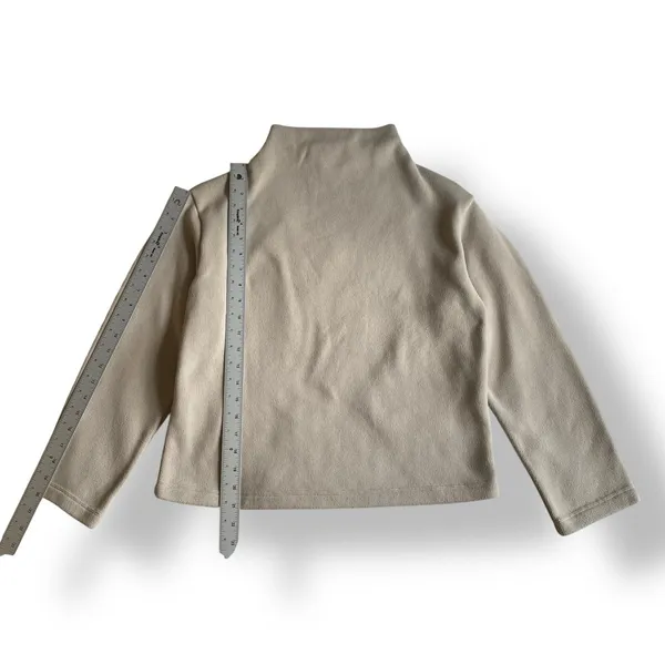Uniqlo Mock Neck Sweater Womens Size S‎ Beige Winter Streetwear - Image 3