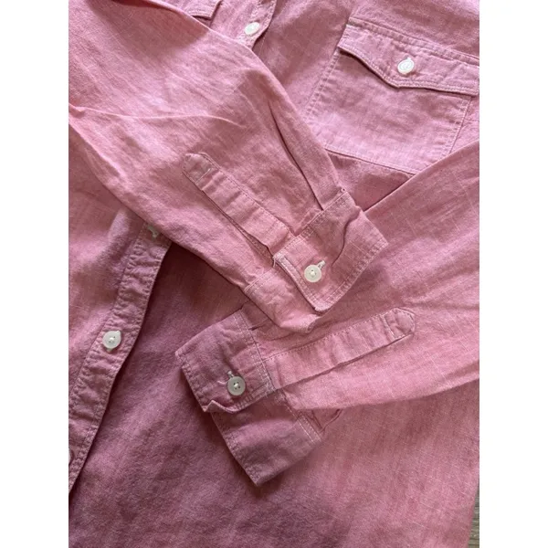 Old Navy Women Size Small Long Sleeve Button Down Shirt Cotton Preppy‎ Classic - Image 9