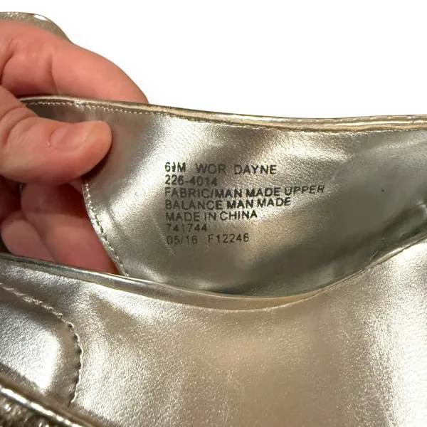 Worthington Dayne Silver Metallic Peep Toe Stiletto Heels‎ Sz 6.5 - Image 15