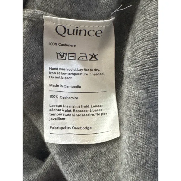 Quince Gray 100% Mongolian Cashmere Crew Neck Sweater Women M NWT Luxury Basic - Image 5