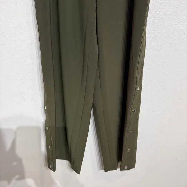 Athleta Olive Green Snap Side Drawstring Pants Sz XS - Image 5