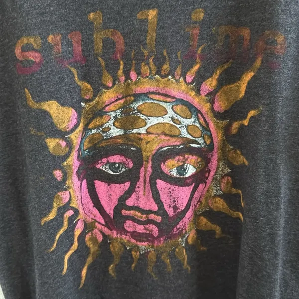 Sublime Sun Graphic T-Shirt Band Tee Gray Small - Image 3