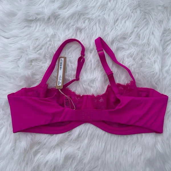 Skims Femme Lace Balconette Bra Fuchsia Size 40B - Image 5