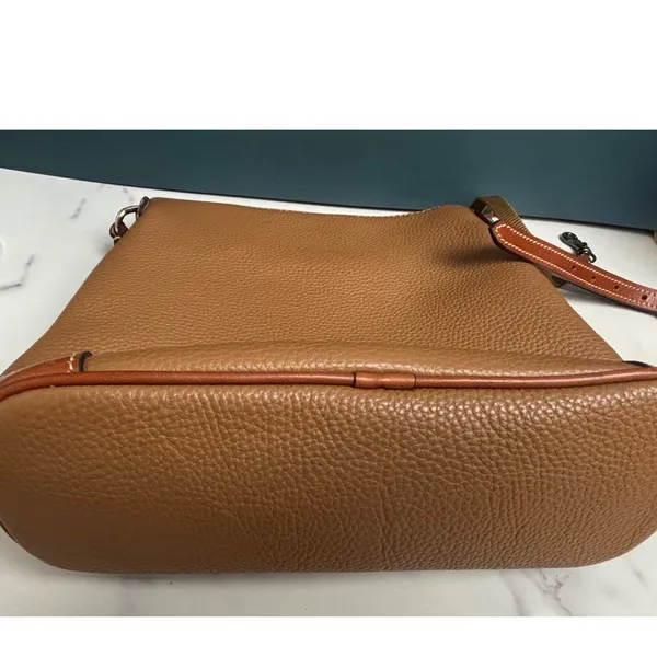 Dooney & Bourke Pebble Grain Crossbody R264CA Caramel Leather - Image 3