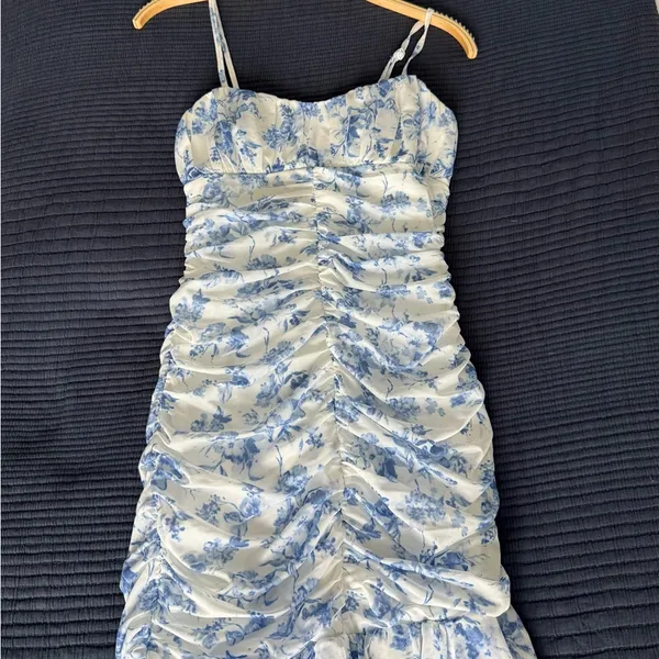 SheIn Blue and White Floral Maxi Dress - Image 7