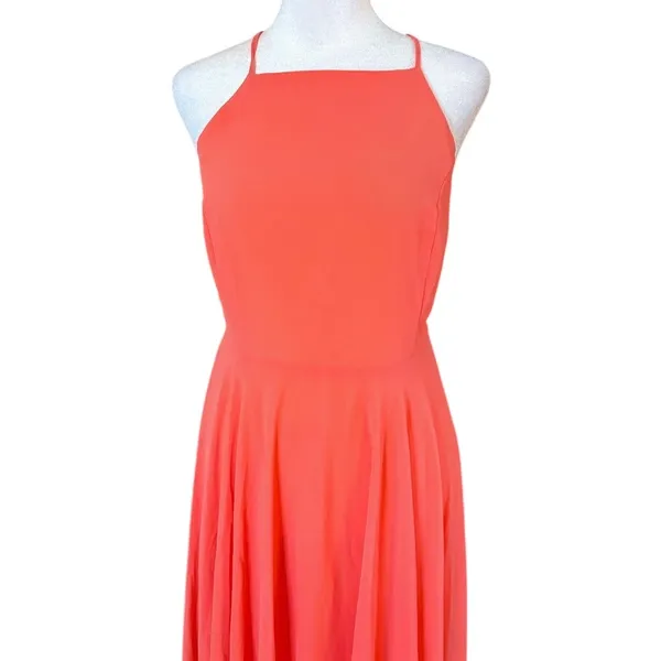 Lulus Mythical Kind of Love Coral Pink‎ Maxi Dress Long Gown Size Medium - Image 2