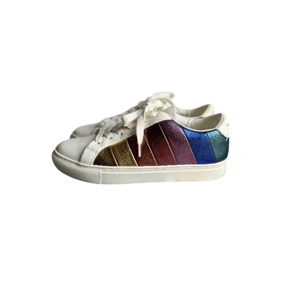 Kurt Geiger London Lane Rainbow Metallic Leather Sneakers EU 38 - Image 11