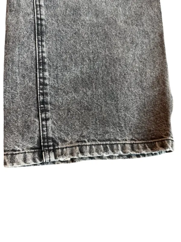 Pimkie Washed Black Denim Wide Leg Jeans High Waisted Classic Size 34 0-2 Womens - Image 5