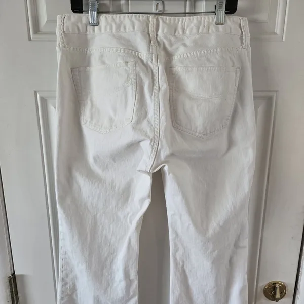 Gap 1969 Long & Lean White Sexy Bootcut Jeans Size 12 / 31x32 Y2K Mid Rise Denim - Image 4