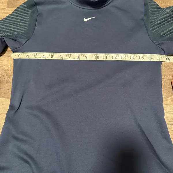 Nike Pro Therma-FIT ADV Womens Mock‎ Neck Long Sleeve Training Top Navy Blue L - Image 8