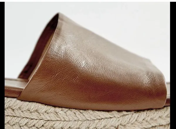 ZARA PLATFORM WEDGE LEATHER SANDALS - Image 2