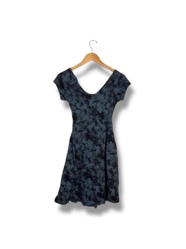 Pact Organic Cotton Blue & Black Tie Dye Women's Dress “Helena” Style - Image 3