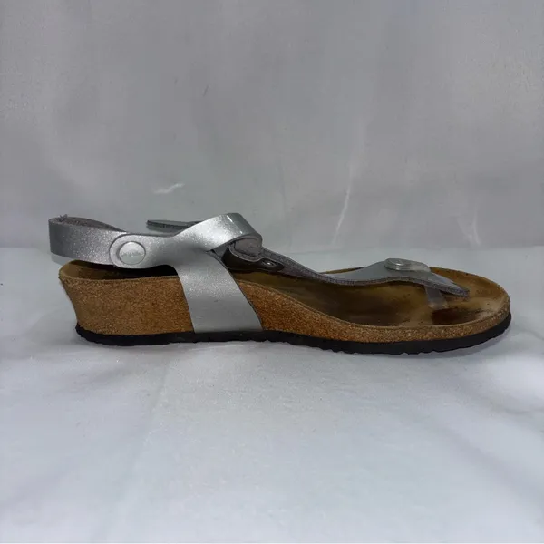 Papillio Women's Ashley Ankle Strap Thong Sandal in metallic silver - Image 6