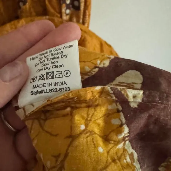 Anthropologie Love the Label Adrienne Gold Yellow Ruffled Boho Maxi Dress Medium - Image 7
