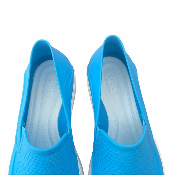 Crocs Citilane Roka Blue Perforated Slip On Sneaker Sz 9 - Image 3