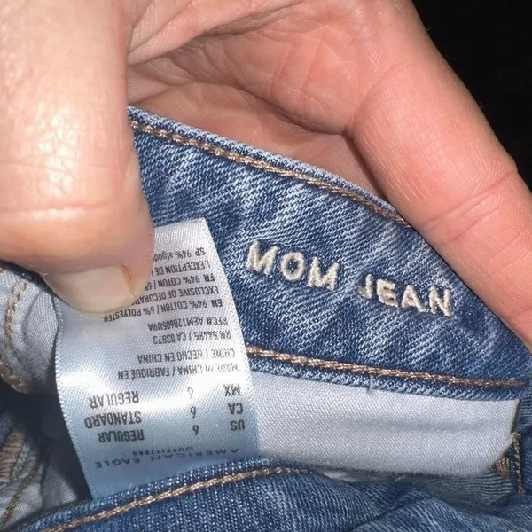 American Eagle distressed normcore 6 relaxed Mom jeans - Image 2