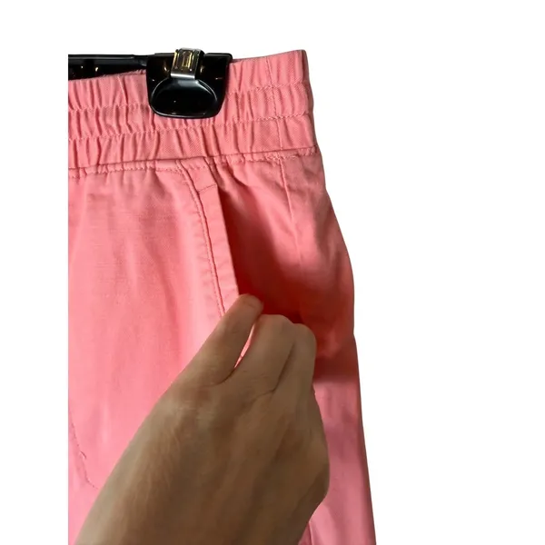 Talbots Shorts Women Large Pink Elastic Waist Drawstring Cotton Blend Preppy - Image 5